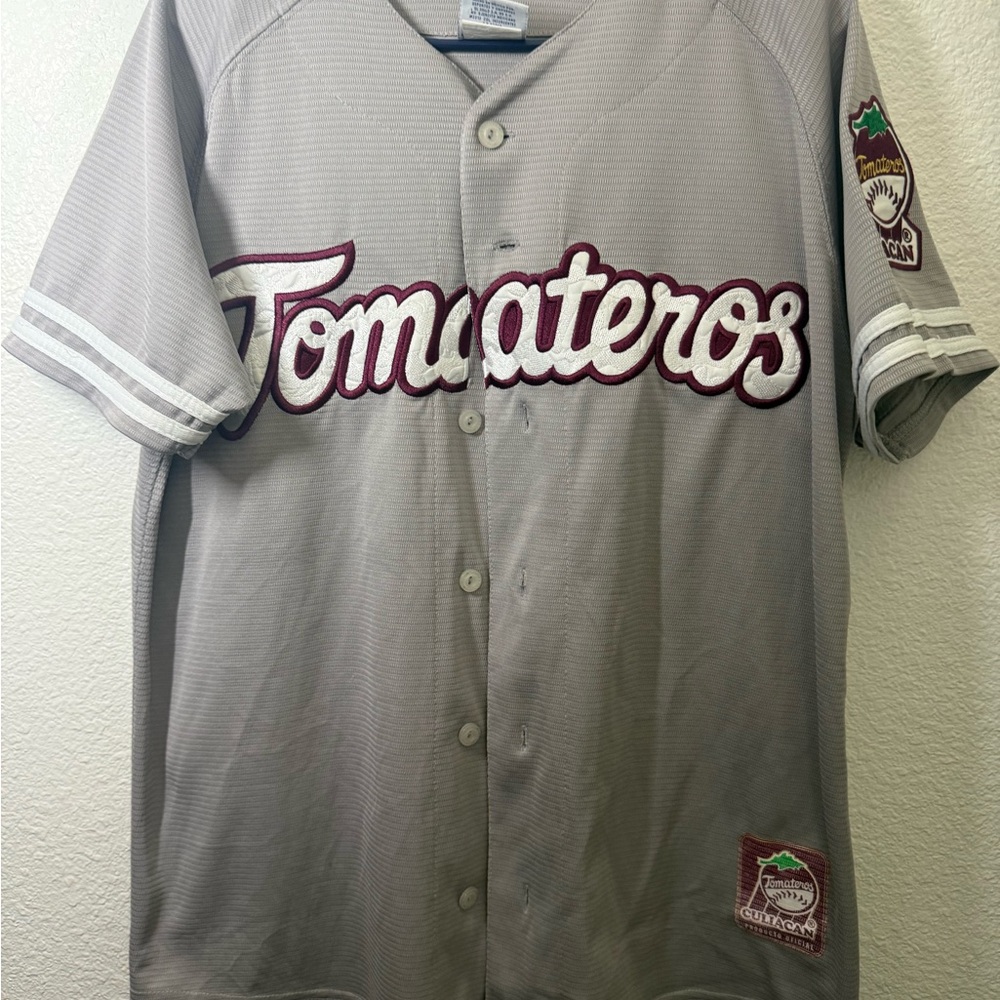 Tomateros Men's Gray Baseball Jersey
